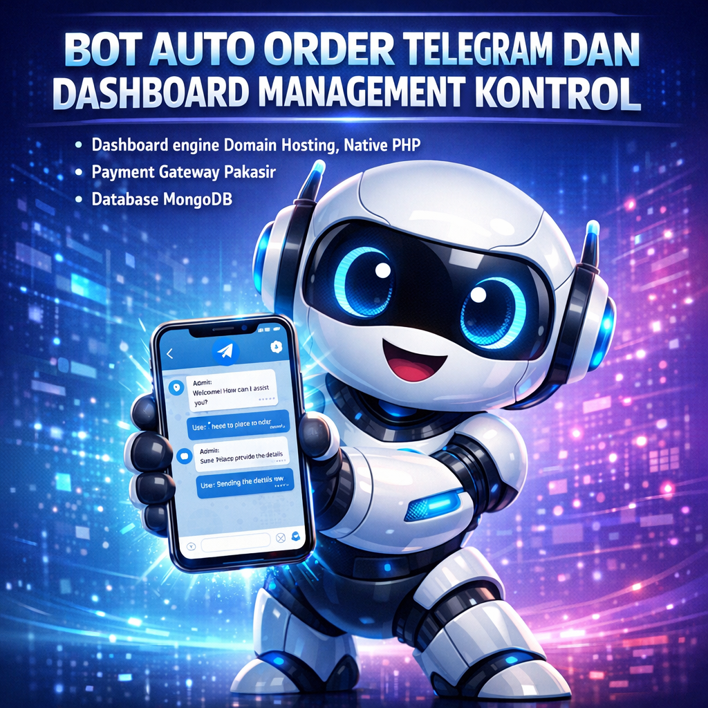 Script Bot Order Telegram + Dashboard Kontrol PHP V.2 | MongoDB | Pakasir | NativePHP
